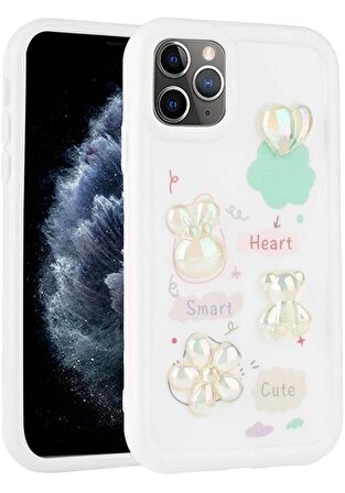 iPhone 11 Pro Max Uyumlu Kılıf Kabartma Figürlü Parlak Toys Silikon Kapak