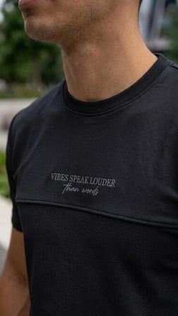 yazı baskılı bisiklet yaka 2 iplik %100 pamuk basic t-shirt