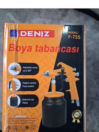 Boya tabancası alttan depolu 750 ml 