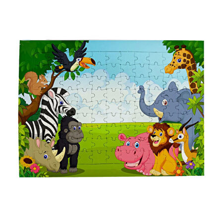 Safari Çocuk İçin 99 Parça Puzzle Yapboz