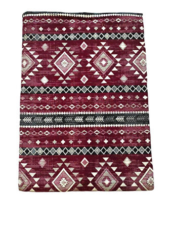 6 M2 Kilim Desenli Lastiksiz Halı Örtüsü Savan, 200x300 Balkon Bahçe Piknik Kamp Teras Ofis