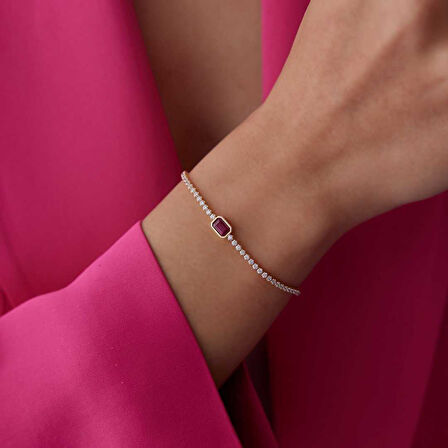 Kırmızı Bagetli Su Yolu Bileklik