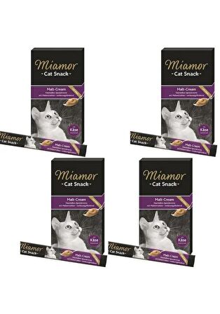 Mıamor Cream Malt Peynir Likit Yetişkin Kedi Ödülü 6 x 15 G x 4 Adet