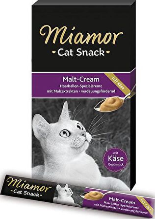 Mıamor Cream Malt Peynir Likit Yetişkin Kedi Ödülü 6 x 15 G x 4 Adet