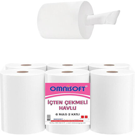 Omnisoft 10 Koli İçten Çekmeli Kağıt Havlu 60 Rulo