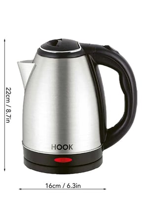 Elektrikli Kettle 1.8 Lt Paslanmaz Çelik Su Isıtıcı İnox Kettle 360° Döner Tabanlı Hızlı Kaynatma