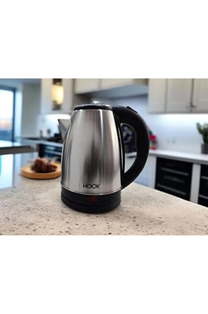 Elektrikli Kettle 1.8 Lt Paslanmaz Çelik Su Isıtıcı İnox Kettle 360° Döner Tabanlı Hızlı Kaynatma