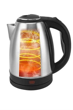 Elektrikli Kettle 1.8 Lt Paslanmaz Çelik Su Isıtıcı İnox Kettle 360° Döner Tabanlı Hızlı Kaynatma
