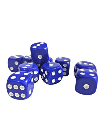 Mavi Okey Zarı Renkli Masa Oyunları Zarı - 4 Adet
