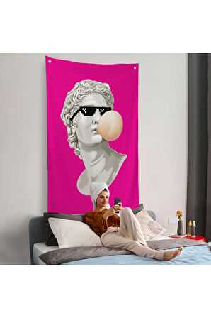 Piksel Gözlüklü David'in Duvar Örtüsü-7846