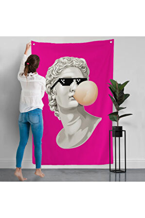 Piksel Gözlüklü David'in Duvar Örtüsü-7846