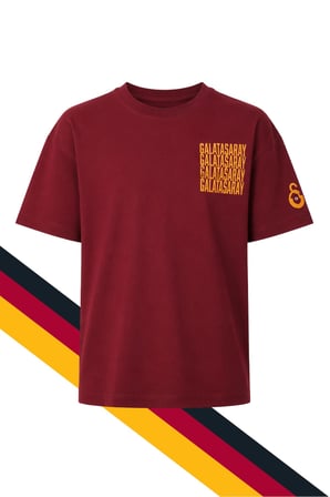 Galatasaray Çocuk Yazı Baskılı Bordo Tişört ve Gri Eşofman Altı, Eşofman Takımı
