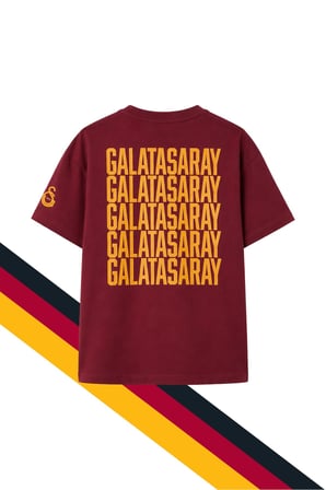 Galatasaray Çocuk Yazı Baskılı Bordo Tişört ve Gri Eşofman Altı, Eşofman Takımı