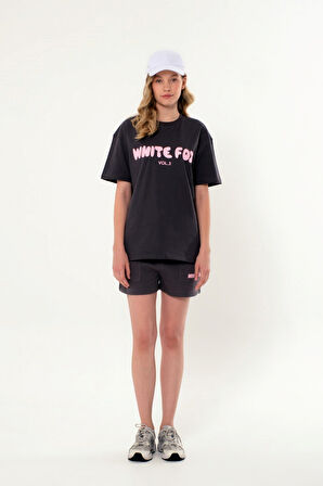 Kadın %100 Pamuk Şort  Yüksek Rubber Baskı Rahat ve Şık Tasarım