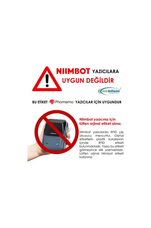 5 Adet 40 x 30 mm Beyaz Plastik Termal Etiket 230 Adet Beyaz - Phomemo M Serisi Modellere Uyumludur.