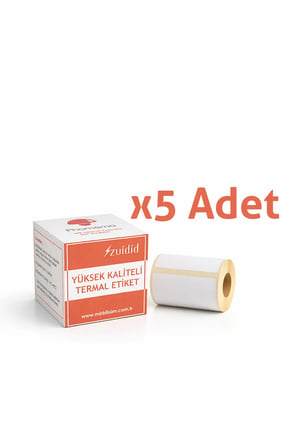 5 Adet 50 x 30 mm Beyaz Lamine Termal Etiket 230 Adet Beyaz - Phomemo M Serisi Modellere Uyumludur.
