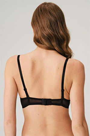 Balenli Destekli Dolgulu Askıları Çıkabilen Yaka Detaylı T-Shirt Sütyeni