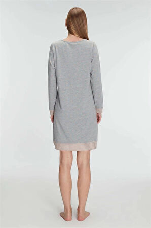 Amora Secret Pamuklu Uzun Kollu Gecelik