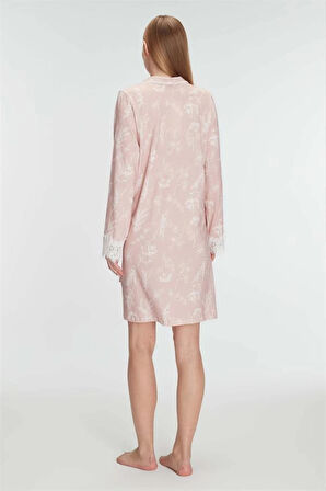 Amora Secret Kadın Fantazi İç Giyim Cotton Modal Uzun Kol Gecelik - Şehvetli ve Zarif Tasarım