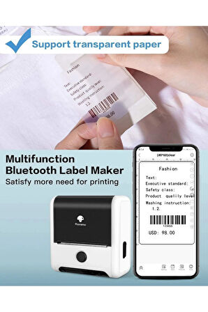 50 X 30 Mm Şeffaf Termal Etiket 230 Adet - Phomemo M110/M120/M150/M200/M220/M221