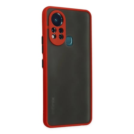 İnfinix Hot 11s Kılıf Montreal Silikon Kapak - Kırmızı