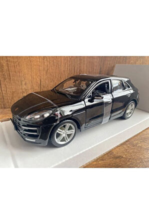 PORSCHE MACAN MODEL ARABA DİECAST PORSCHE ARABA SİYAH METAL KAPILARI KAPUT AÇILIR