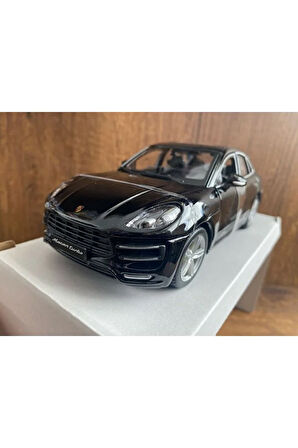 PORSCHE MACAN MODEL ARABA DİECAST PORSCHE ARABA SİYAH METAL KAPILARI KAPUT AÇILIR