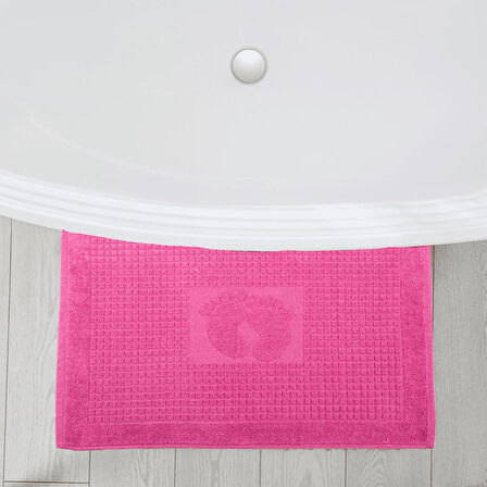 Homedius Banyo Kareli Ayak Desenli Pamuk Ayak Havlusu 50x70cm