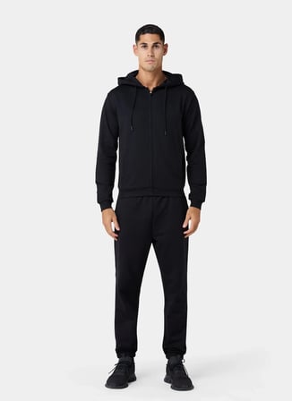 Squatwolf MM051000001 Regular Sweat Hoodie Siyah Erkek Zip Ceket