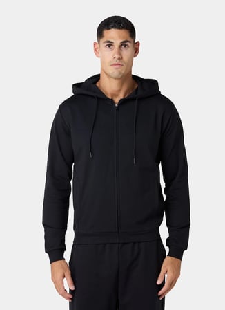Squatwolf MM051000001 Regular Sweat Hoodie Siyah Erkek Zip Ceket