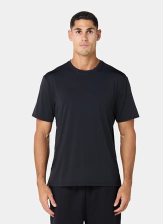 Squatwolf MT052080001 Lightweight Regular Tee Siyah Bisiklet Yaka Fit Düz Erkek T-Shirt