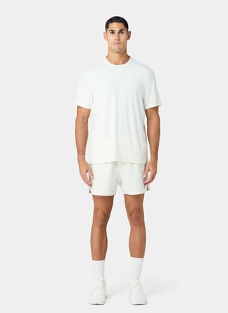 Squatwolf MT052080223 Lightweight Regular Tee Beyaz Bisiklet Yaka Fit Düz Erkek T-Shirt