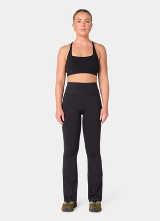 Squatwolf WL051670001 High Rise Flared Pants Siyah Kadın Sweatpant