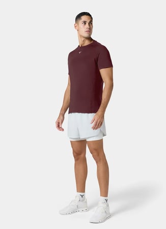 Squatwolf MT050430031 ACTDRY® Warrior Tee Bordo Bisiklet Yaka Fit Düz Erkek T-Shirt