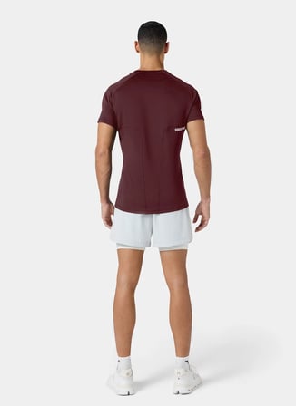 Squatwolf MT050430031 ACTDRY® Warrior Tee Bordo Bisiklet Yaka Fit Düz Erkek T-Shirt