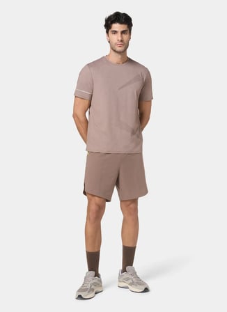 Squatwolf MT060451133 Supernaturals Lightweig Kahverengi Bisiklet Yaka Fit Düz Erkek T-Shirt