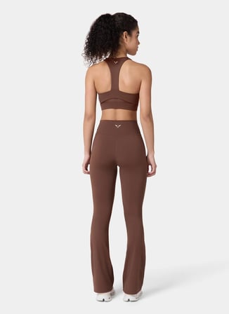 Squatwolf WL051671163 High Rise Flared Pants Kahverengi Kadın Sweatpant