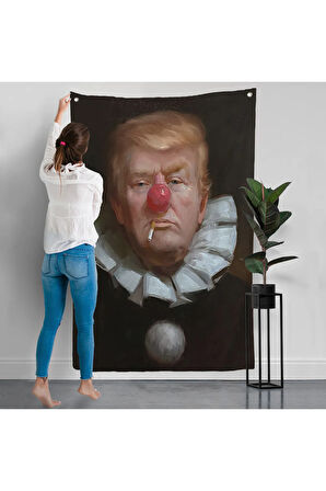 Palyaço Donald Trump Duvar Örtüsü-7849