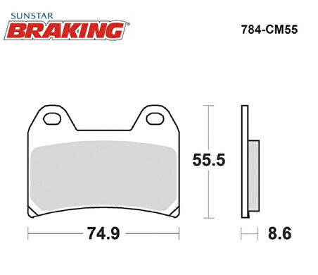 SİNTERLİ ÖN FREN BALATASI / YAMAHA / XT X / 660cc / ÖN  / 2004-2005-2006-2007-2008-2009