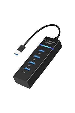 ZX8 4 Port Usb 3.0 Hub Usb Çoklayıcı Led Göstergeli Usb 3.0 Hub
