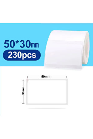 Phomemo 50x30 Mm 230 Adet Lamine Termal Etiket - 10 Rulo