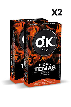 Okey Sıcak Temas Prezervatif 10'lu x2 Adet