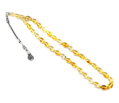 Orjinal KEHRİBAR TESBİH GÜMÜŞ PÜSKÜL