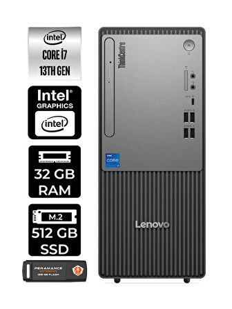 Lenovo ThinkCentre Neo 50T G5 i7 13700 32GB 512GB SSD FDOS Masaüstü Bilgisayar & PER4 USB Bellek