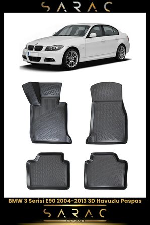 Bmw 3 Serisi E90 2007 Model Araca Özel 3d Havuzlu Paspas