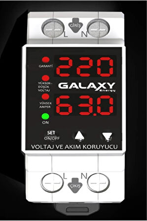 D220 Dijital Monofaze Sigorta Tipi Beyaz Yüksek-Alçak Voltaj-Yıldırım Akım Koruyucu (Konut İşyeri)