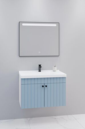 Avien 80 Cm Banyo Dolabı Lvn Led Aynalı - Boy Dolap Hariç