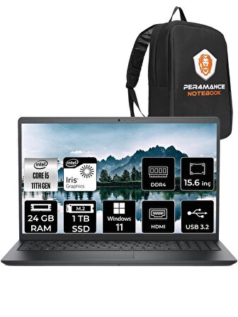 Dell Vostro 3520 i5 1135G7 24GB RAM 1TB SSD 15.6'' FHD W11HOME N2062PVNB3520 & PER4 ÇANTA