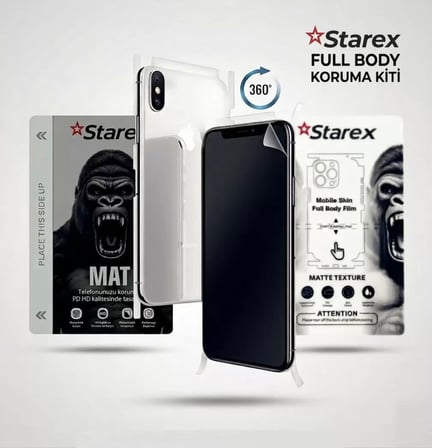 Oppo A15S Uyumlu Nano Ekran Koruyucu MATTE HAYALET - Full Arka Kaplama 360 Koruma STAREX