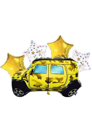 SARI JEEP 5Lİ FOLYO SET BALON